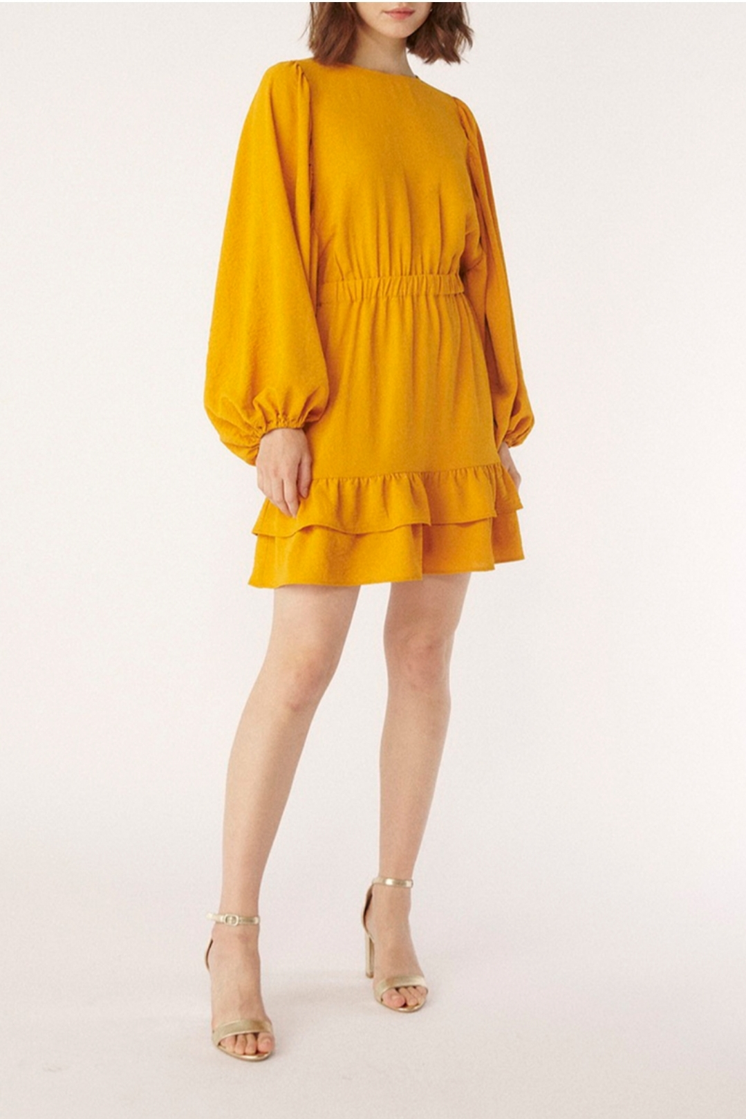 Robe droite jaune